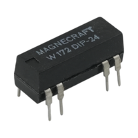 black dip reed relay W172 DIP-24 on transparent background