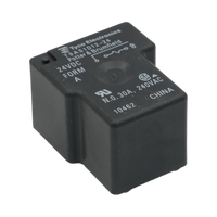 black Tyco T9AS1D12-24 relay on transparent background