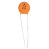 .01K  Y5P Ceramic disc capacitor. Non-polarized and rated for 50 VAC with a capacitance of 0.01 uF.